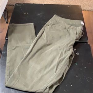 olive green skinny jeans